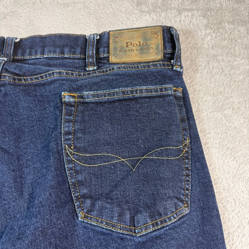Polo Ralph Lauren Sullivan Slim Jeans Mens 38x30 Blue Dark Wash Straight Leg